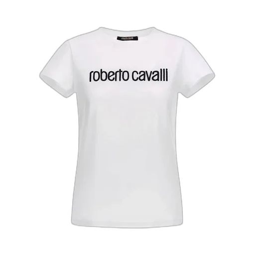 Roberto Cavalli Logo Embroidered Crewneck T-Shirt