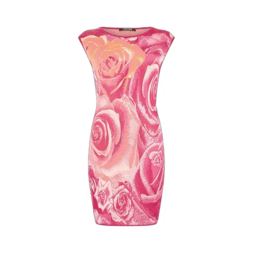 Roberto Cavalli Garden Rose Print Mini Dress