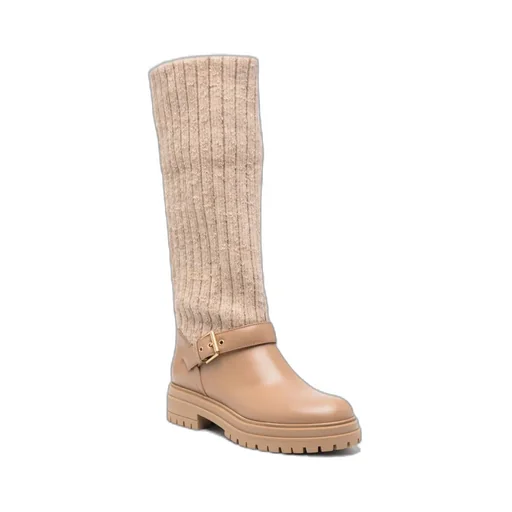 Panelled Design Slip-On Boots