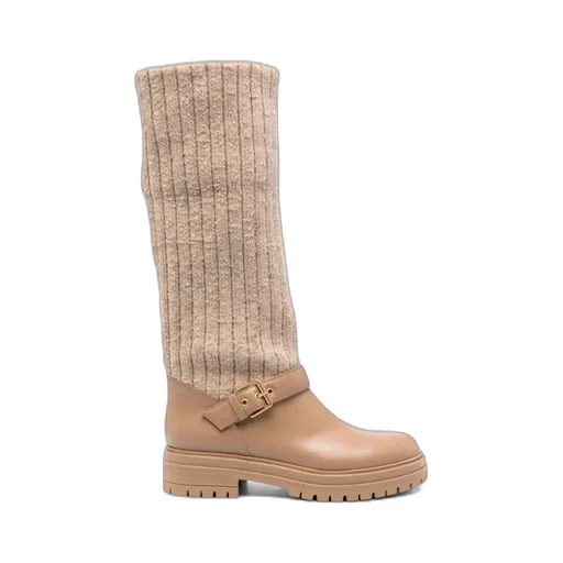 Panelled Design Slip-On Boots