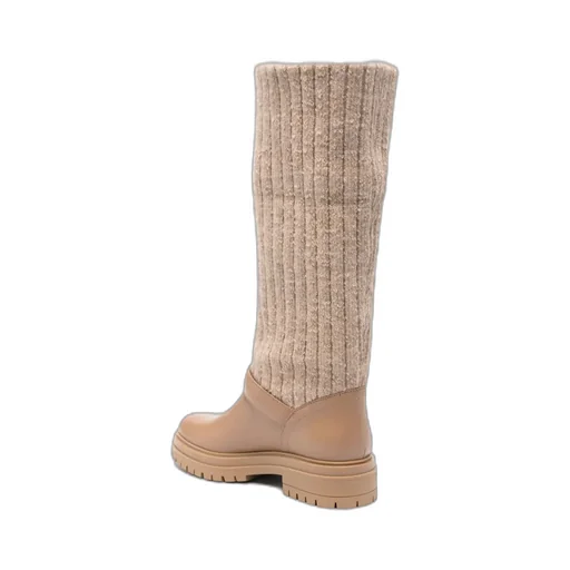 Panelled Design Slip-On Boots
