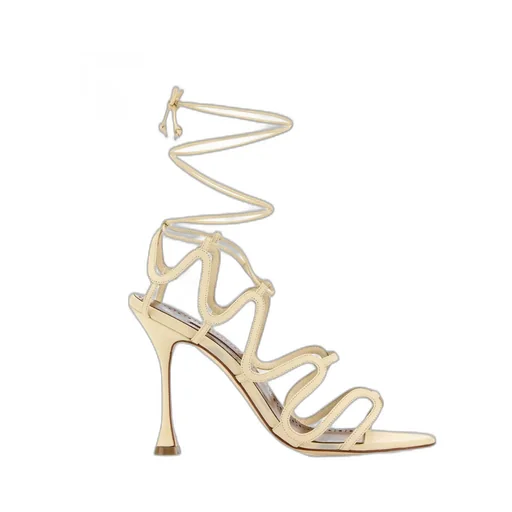 Manolo Blahnik Fawda Lace-Up Sandals