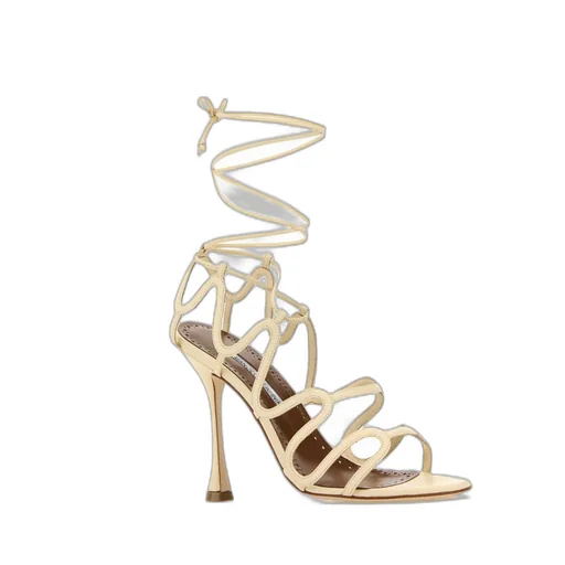 Manolo Blahnik Fawda Lace-Up Sandals
