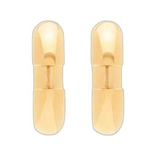 Tube Hoop Earrings In Metal