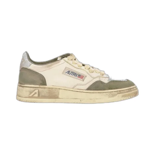 Suede Leather Lace-Up Sneakers