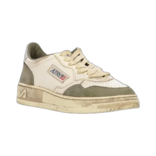Suede Leather Lace-Up Sneakers