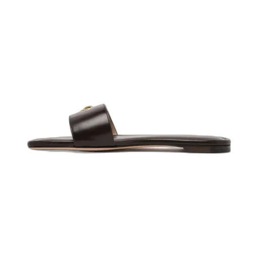 Padlock Slide Flat Sandals