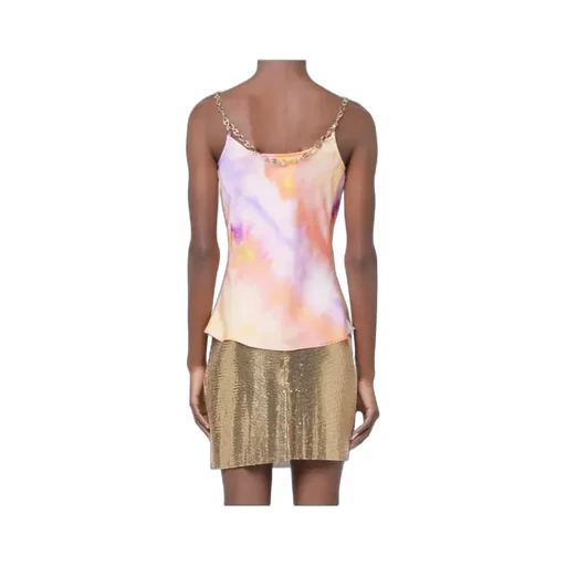 Paco Rabanne Tie-Dye Printed Satin Top