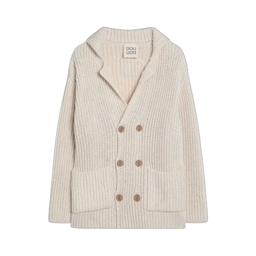 Douuod Kids Double-Breasted Knitted Cardigan