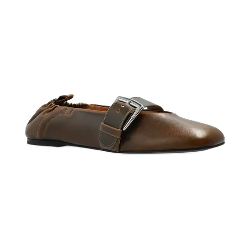 Ganni Buckle Strap Ballerinas