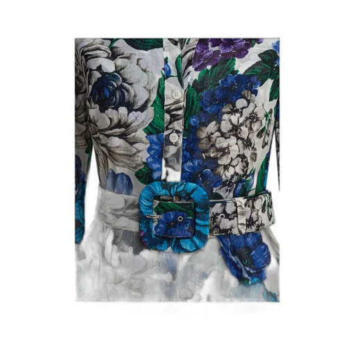 Samantha Sung Aster Floral Shirt Dress