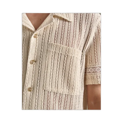 Openwork Knit Shirt
