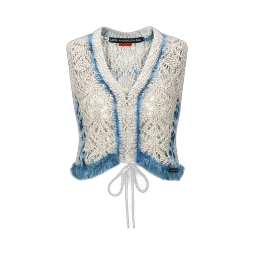 Western Lace-Up Knit Vest