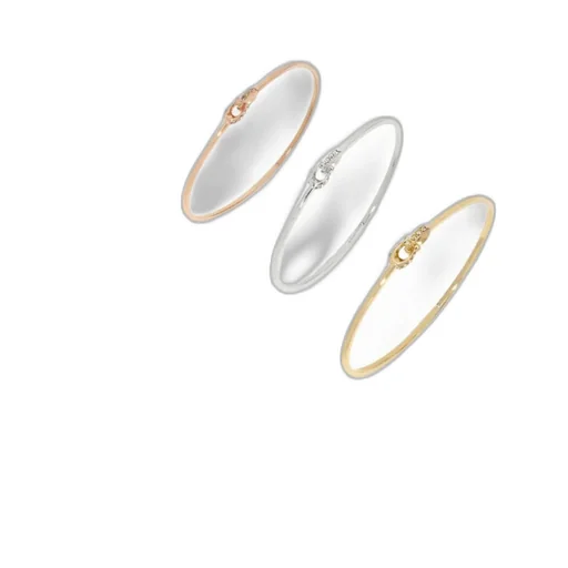 Interlocking Signature C Stone Bangle Bracelet Set