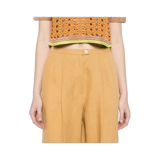Linen Darted Trousers