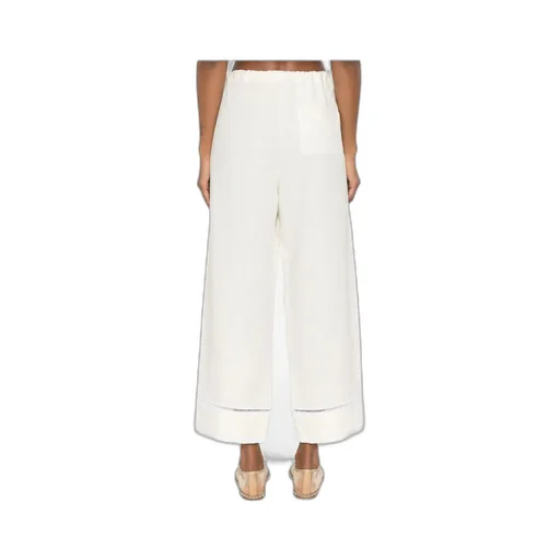 Flower Embroidered Casual Pants