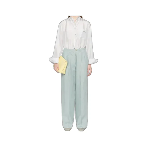 Mandarin–Collar Shirt In Silk