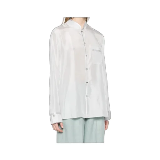 Mandarin–Collar Shirt In Silk