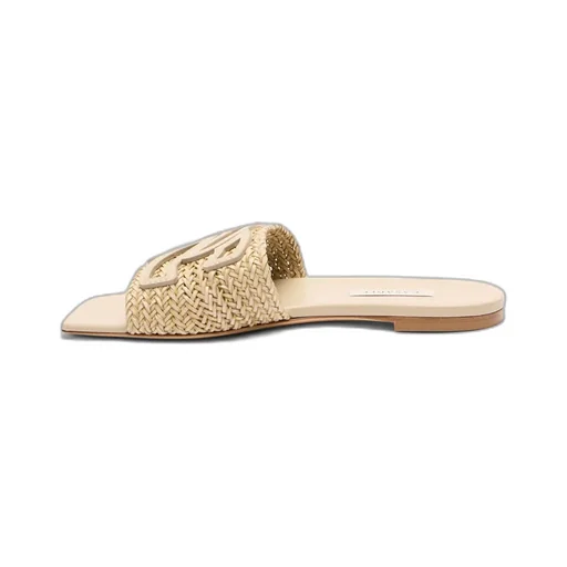 Woven-Strap Flat Sandals
