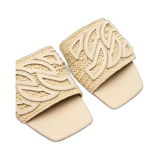 Woven-Strap Flat Sandals