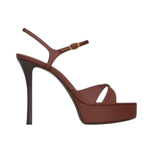 Debbie Platform Sandals In Smooth Leather