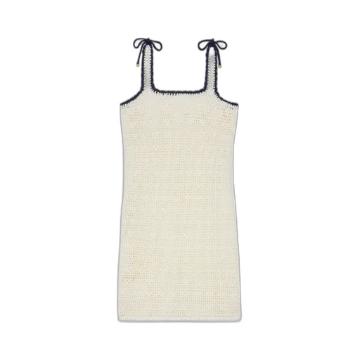 Triomphe Mini Dress In Crocheted Cotton