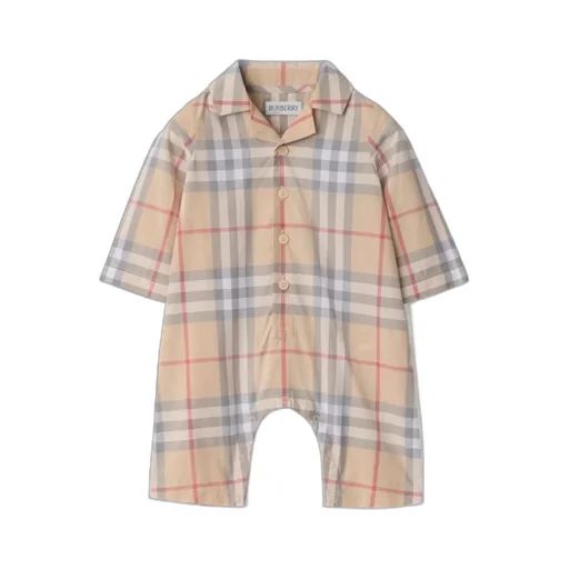 Burberry Kids Checked Pattern Bodysuit