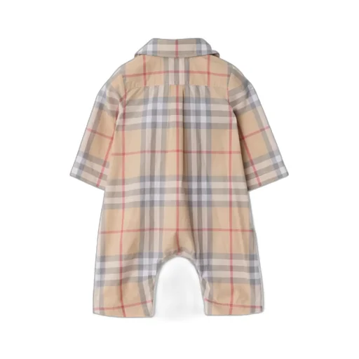 Burberry Kids Checked Pattern Bodysuit