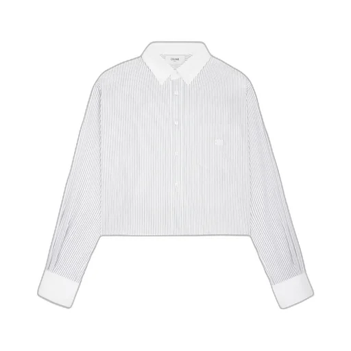 Cropped Shirt In Striped Poplin