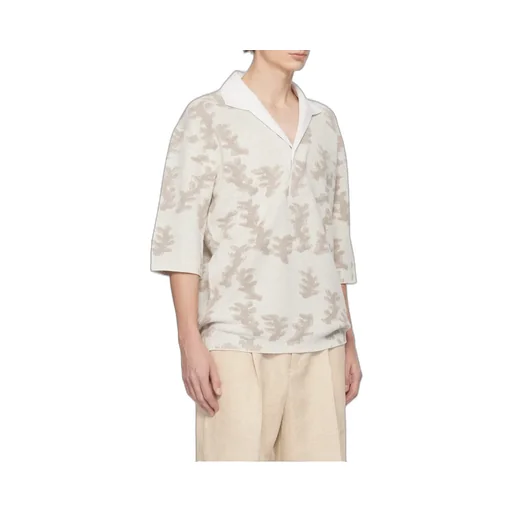 Zegna Oasi Lino Oversized Knitted Polo Shirt