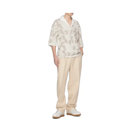 Zegna Oasi Lino Oversized Knitted Polo Shirt