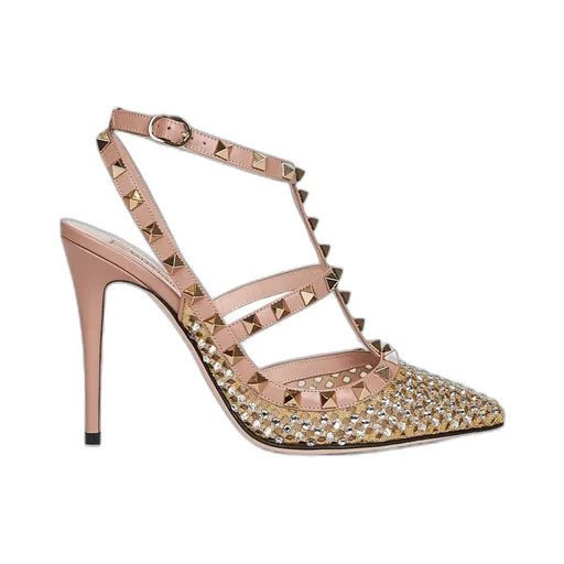 Valentino Garavani Rockstud Embellished Pointed Toe Pumps