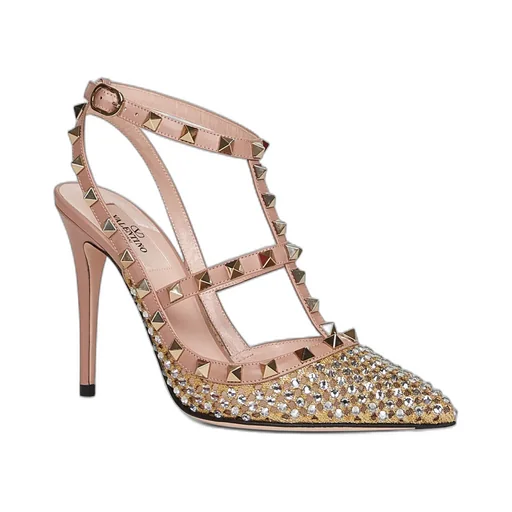 Valentino Garavani Rockstud Embellished Pointed Toe Pumps