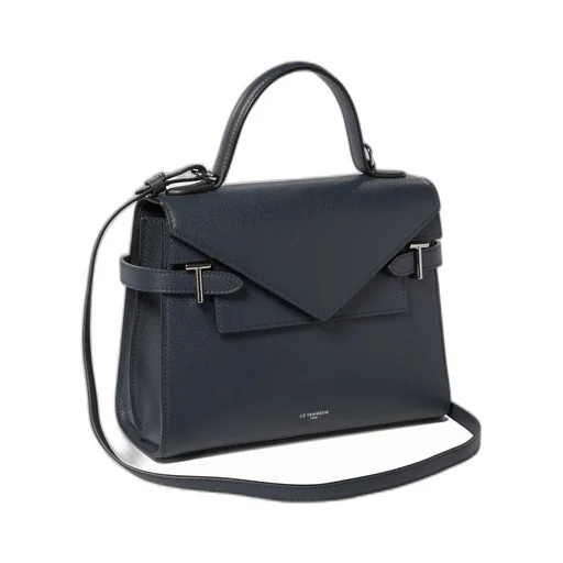 Medium Grained Leather Double Flap Tote