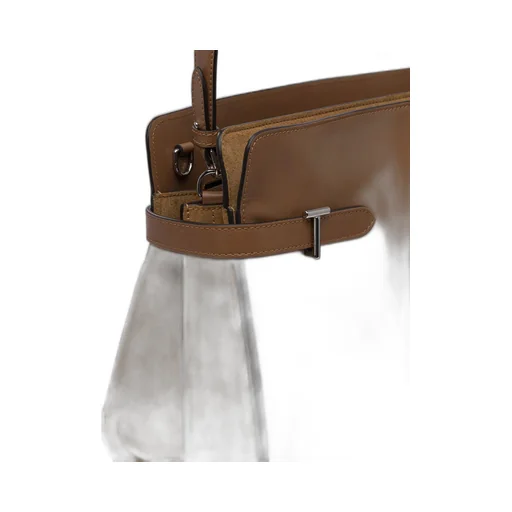 Leather Buckle Tote Bag