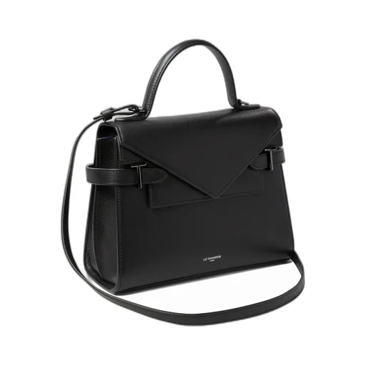 Medium Grained Leather Double Flap Tote