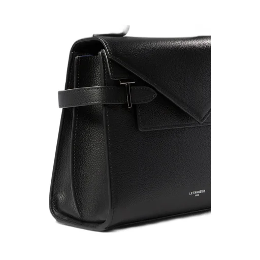 Medium Grained Leather Double Flap Tote