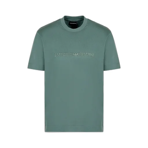 Emporio Armani Logo Embroidered Crewneck T-Shirt
