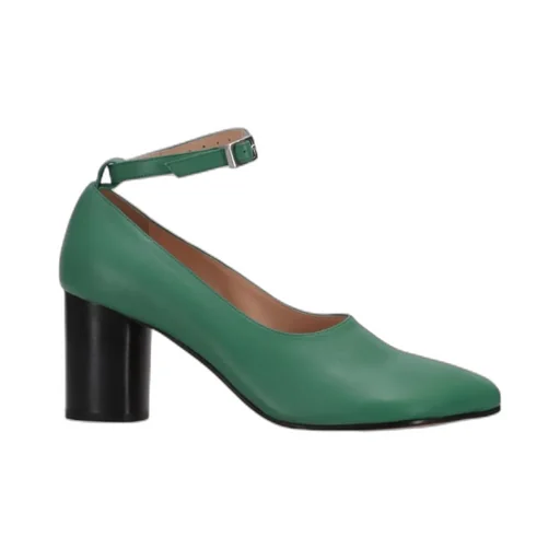 Block-Heel Ankle-Strap Pumps