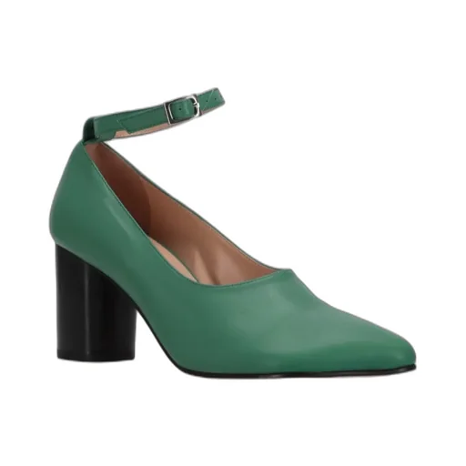 Block-Heel Ankle-Strap Pumps