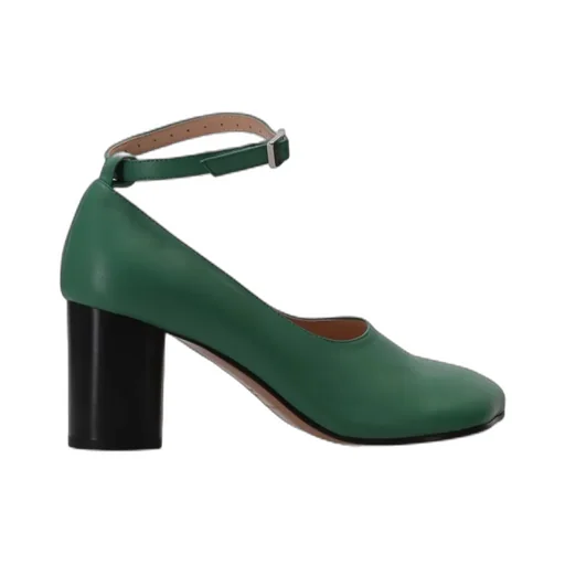 Block-Heel Ankle-Strap Pumps