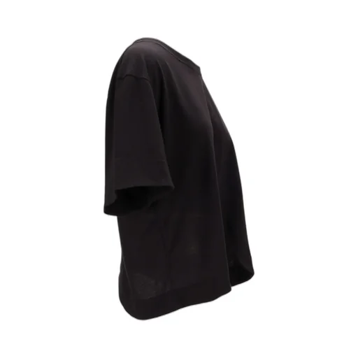 Asymmetric-Hem Short-Sleeve T-Shirt