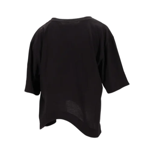Asymmetric-Hem Short-Sleeve T-Shirt