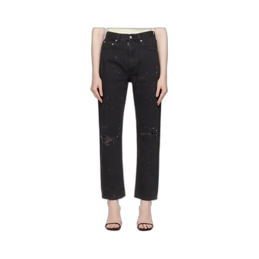 Mm6 Maison Margiela Distressed Straight Jeans
