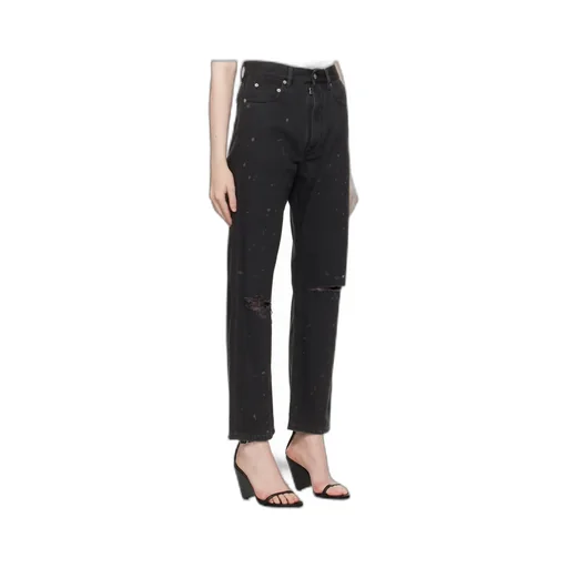 Mm6 Maison Margiela Distressed Straight Jeans