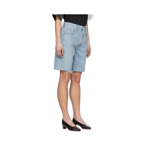 Agolde 90's Frayed Edge Denim Shorts