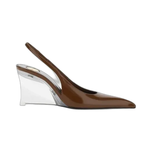 Saint Laurent Miller Pointed Toe Slingback Pumps