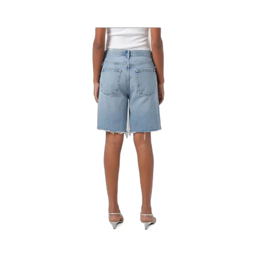 Agolde 90's Frayed Edge Denim Shorts