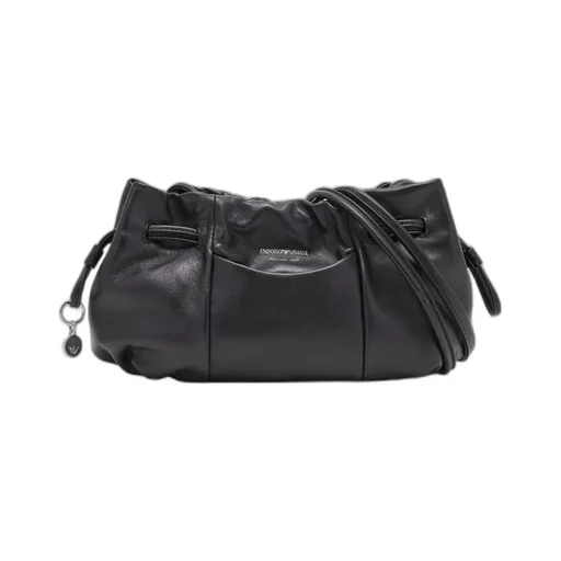Emporio Armani Logo Stamp Drawstring Shoulder Bag