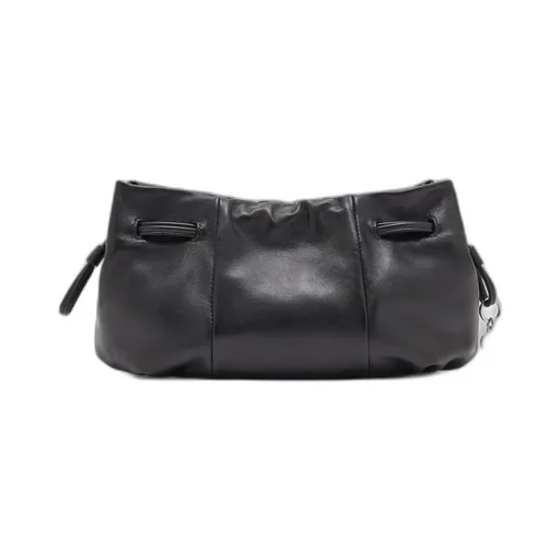 Emporio Armani Logo Stamp Drawstring Shoulder Bag